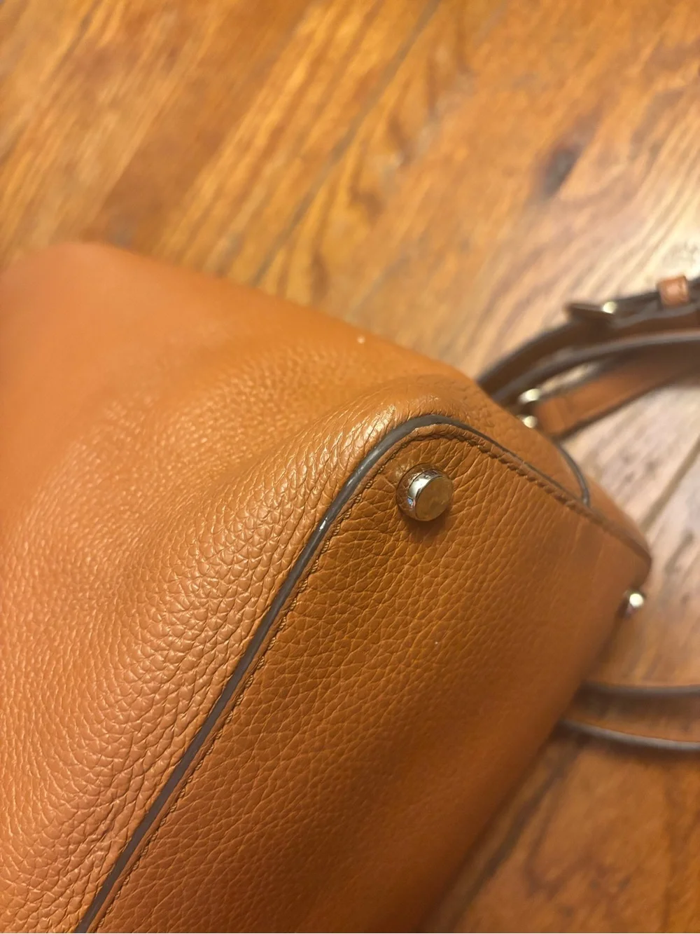 Kate Spade Cobble Hill Maris Cognac Leather Satchel Crossbody